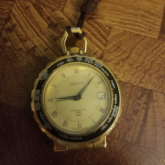 Vintage Gucci Pocket Watch With Alarm 
